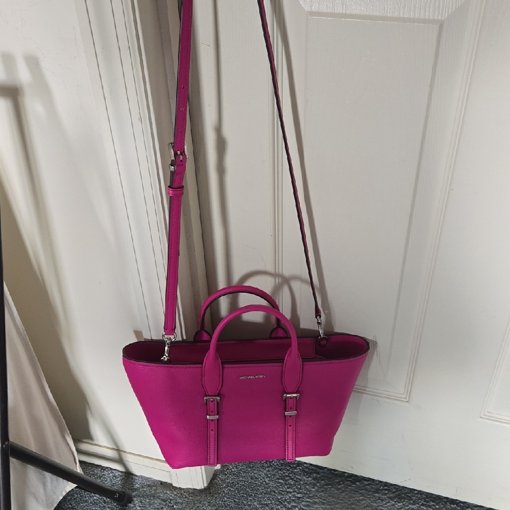 Michael Kors Pink Crossbody Bag with Structured Design